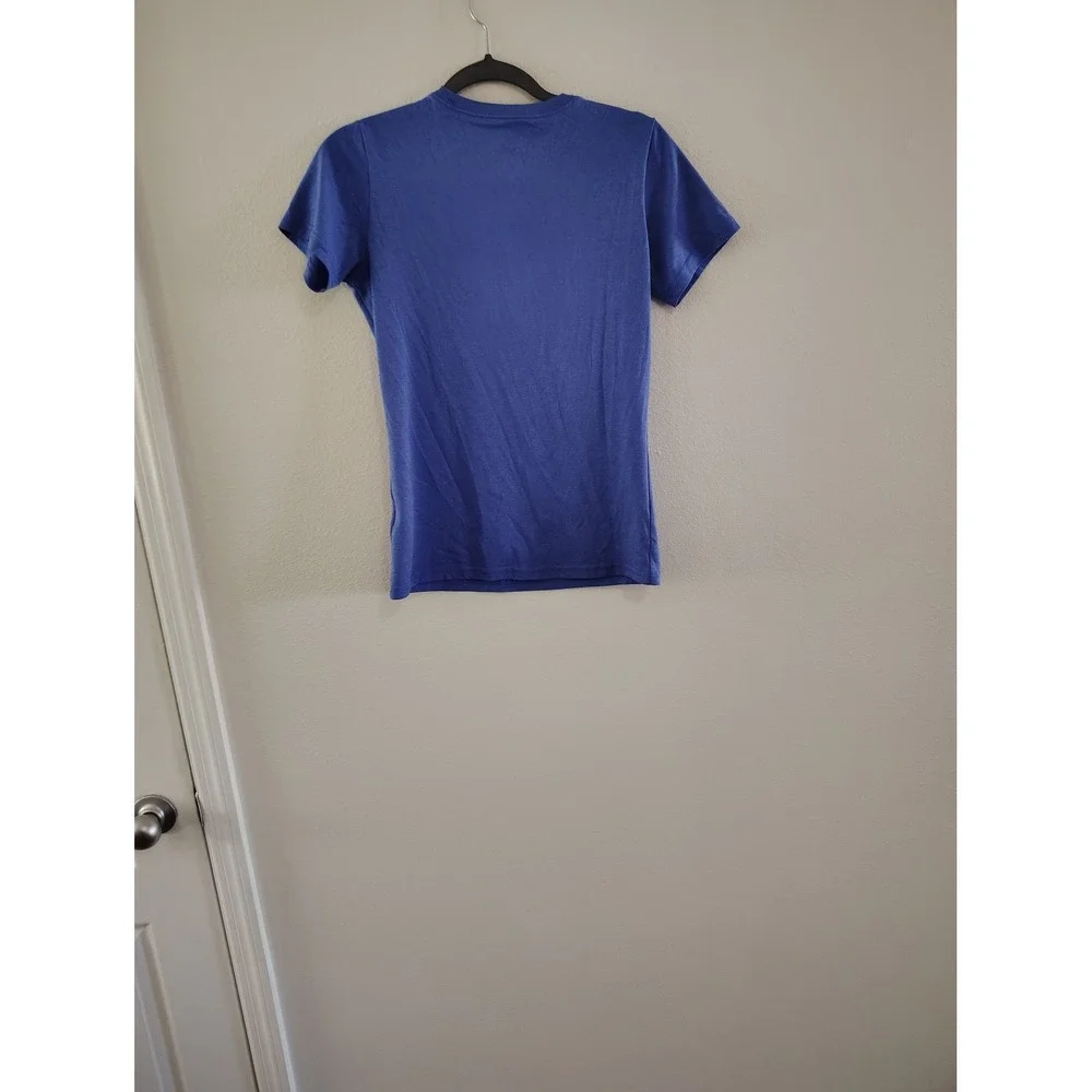 Nike Dri-FIT Small Royal Blue Heather Short Sleeve Athletic T-Shirt Logo
